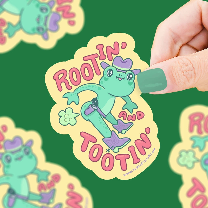 Tootin Frog Sticker