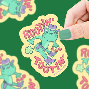 Tootin Frog Sticker