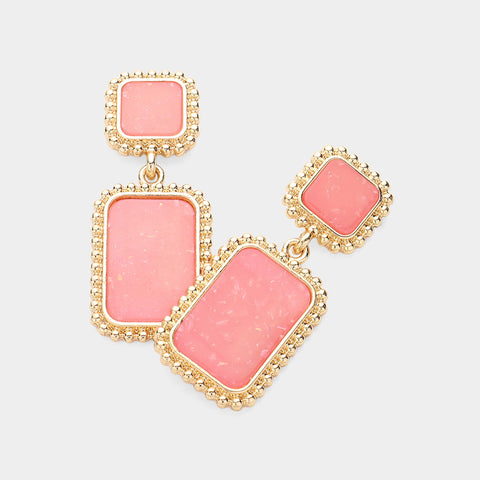 Victoria Earrings Peach