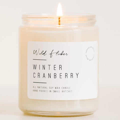 Winter Cranberry Soy Wax Candle