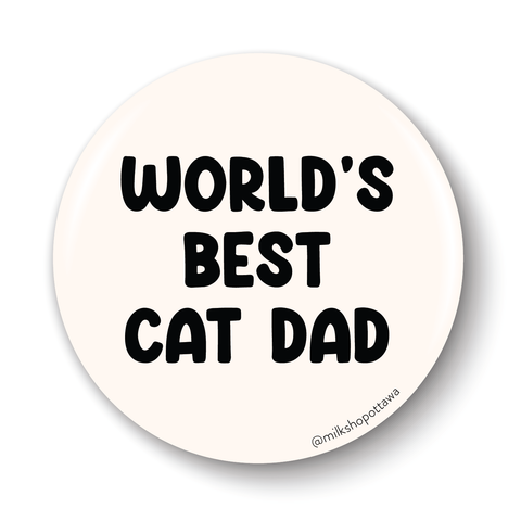 World's Best Cat Dad Pinback Button