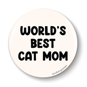 World's Best Cat Mom Pinback Button