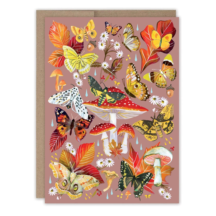 Autumn Flutter Birthday Greeting Card