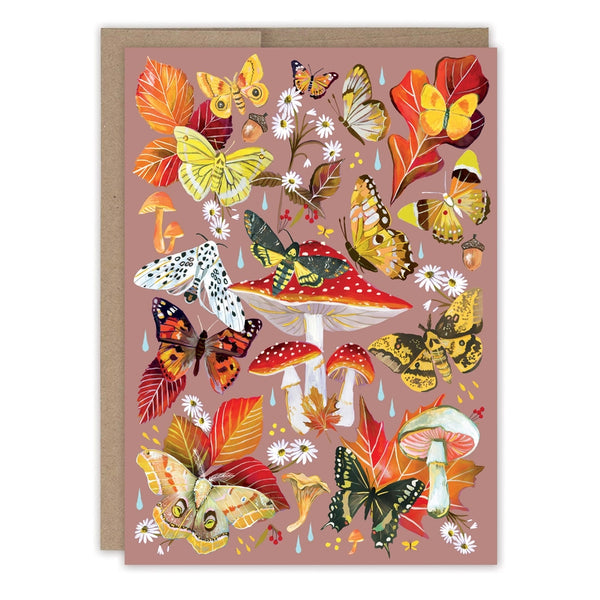 Autumn Flutter Birthday Greeting Card