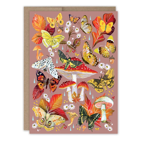 Autumn Flutter Birthday Greeting Card