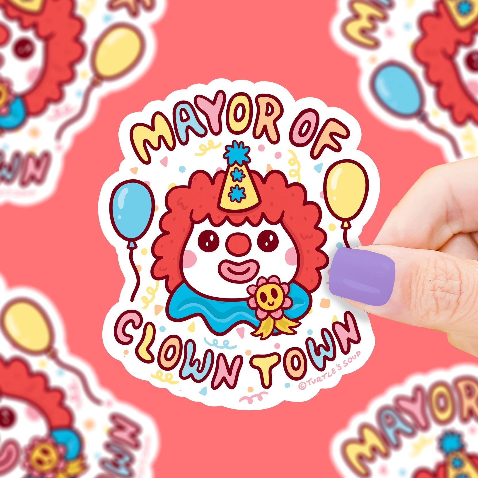 Clown Town Sticker