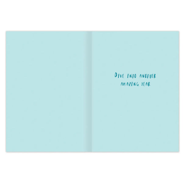 Dive Into Cake Greeting Card