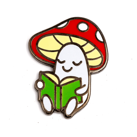 Reading Mushroom Enamel Pin