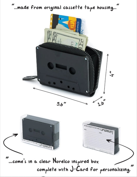 Cassette Tape Wallet - Black