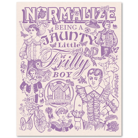 Frilly Boy Violet Print