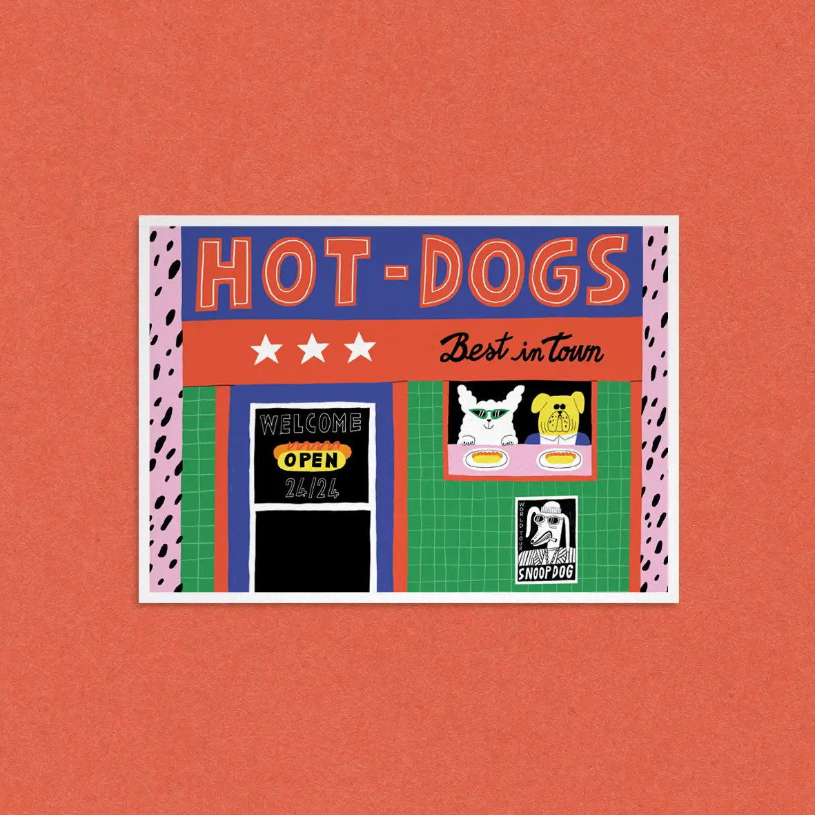 Hotdogs Postcard