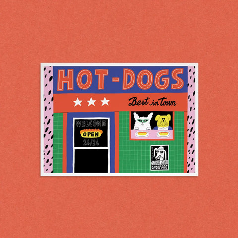 Hotdogs Postcard