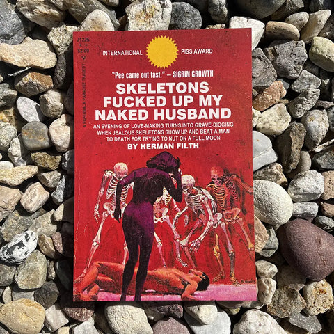 Skeletons F'd Up My Naked Husband Postcard
