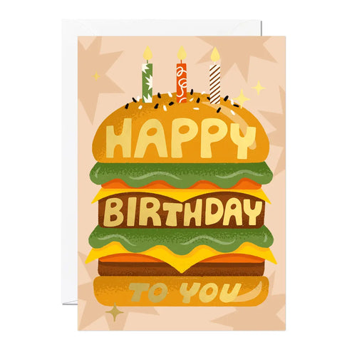 Burger Birthday Greeting Card
