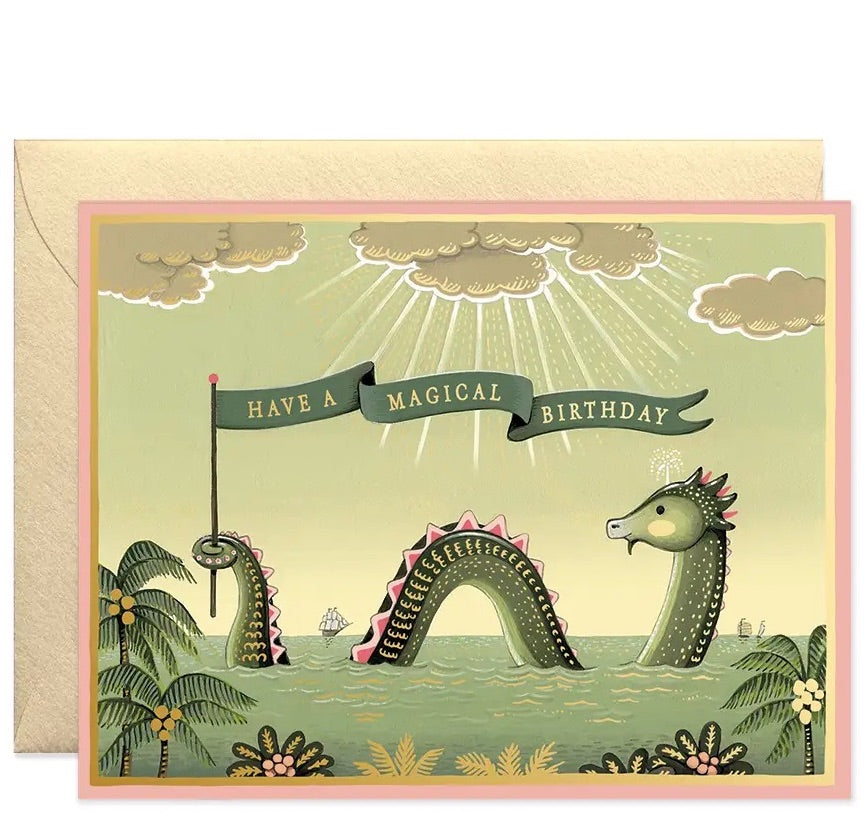 Sea Monster Birthday Greeting Card