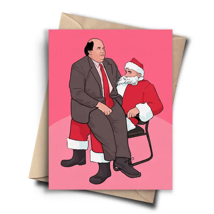 Kevin On Santa Greeting Card