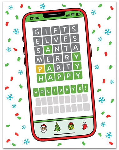 Wordle Christmas Greeting Card