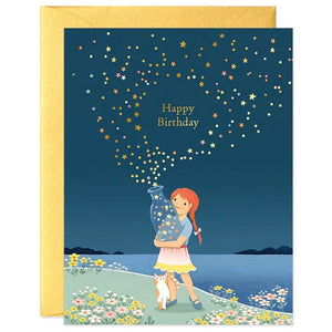 Star Bottle Birthday Greeting Card