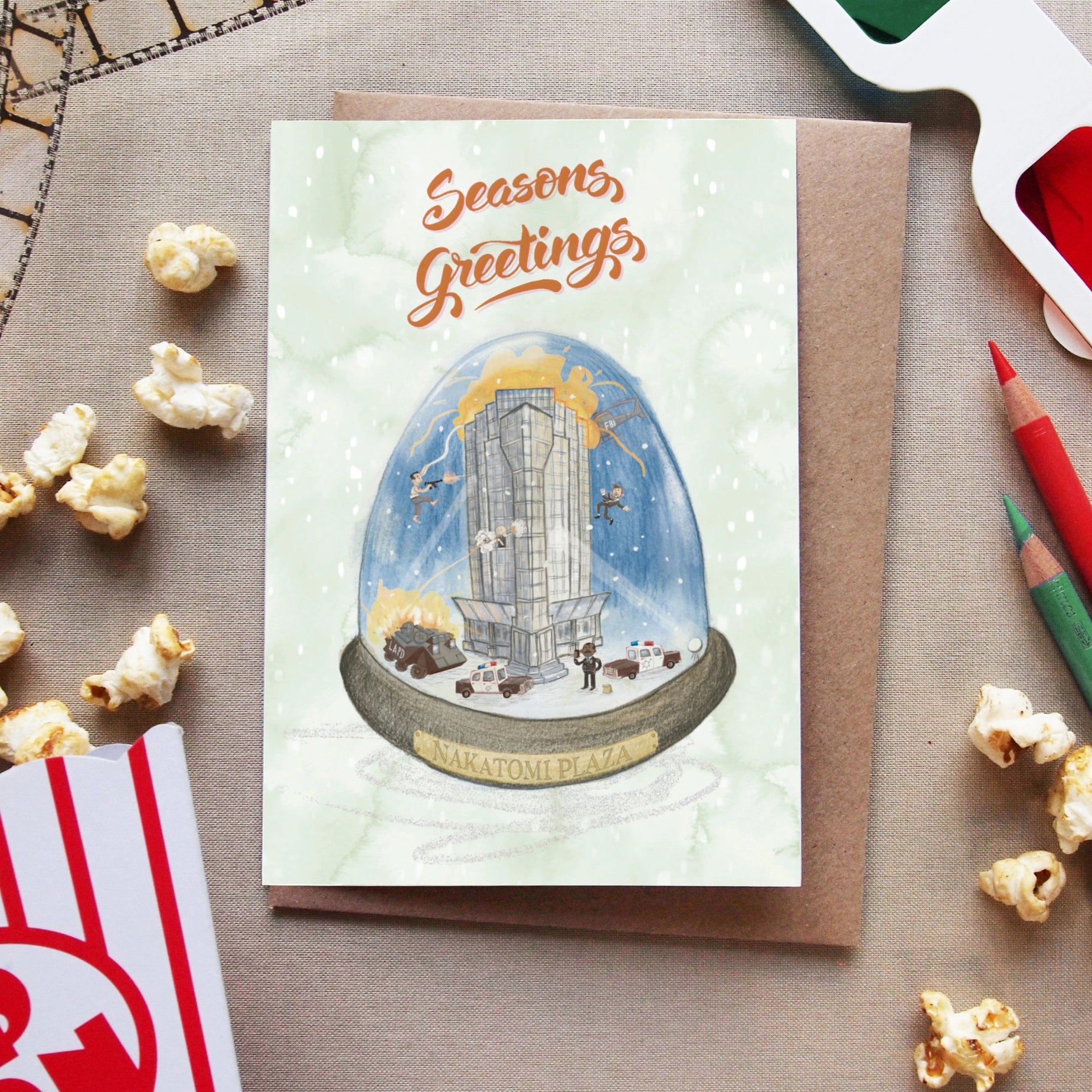 Die Hard Christmas Greeting Card