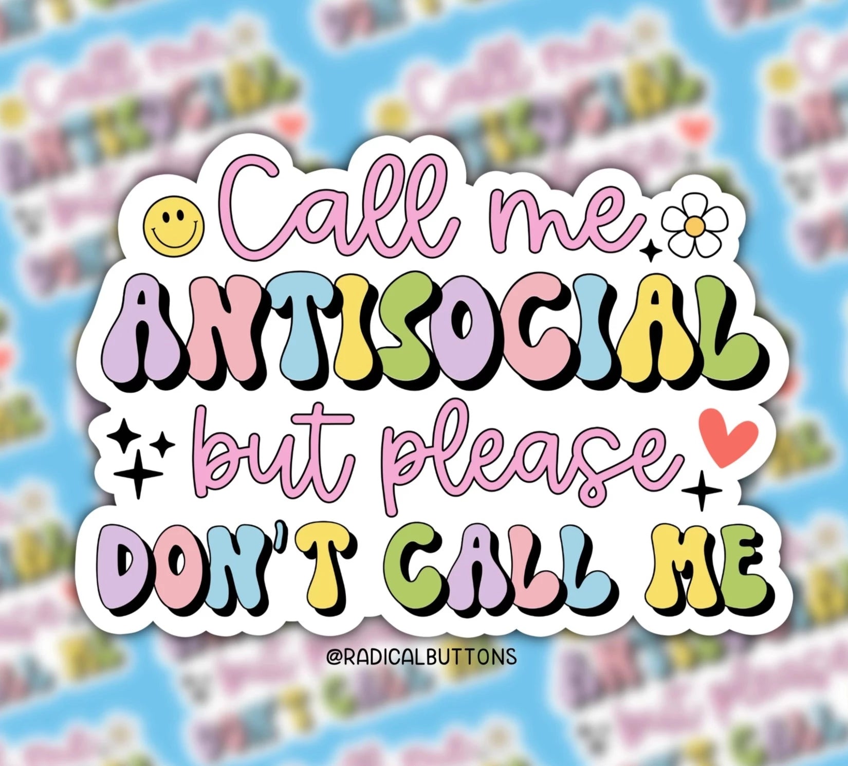 Call Me Antisocial Sticker