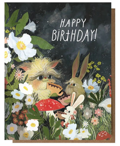 Garden of Creatures Greeting Card