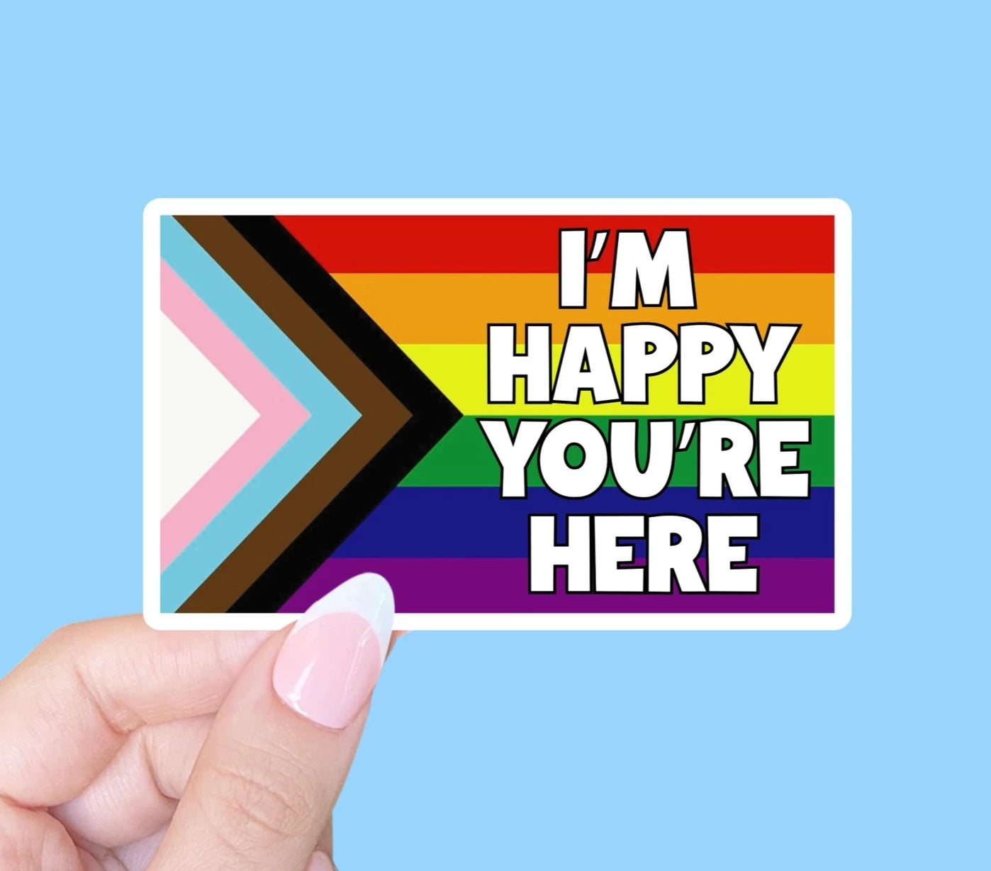 I'm Happy You're Here Sticker