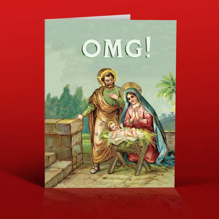 Omg Baby Jesus Greeting Card