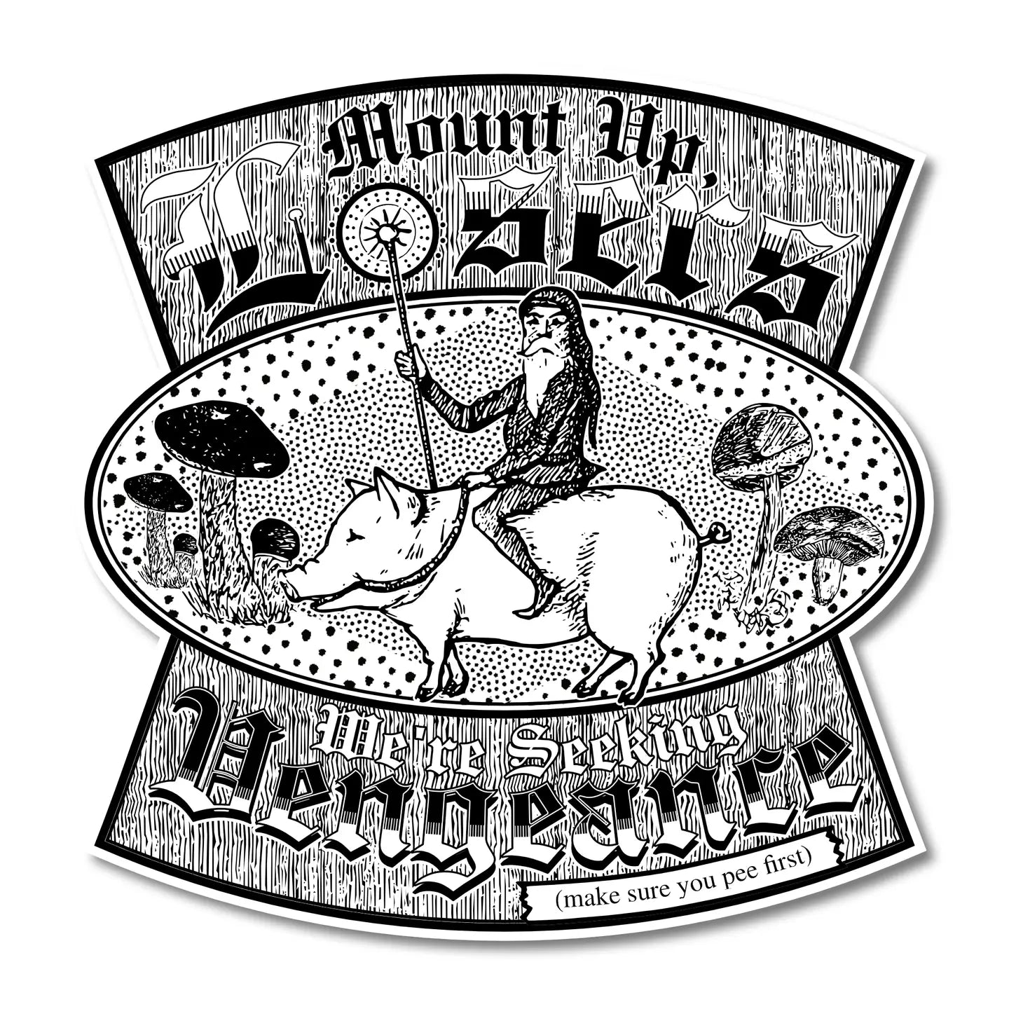 Seeking Vengence Sticker