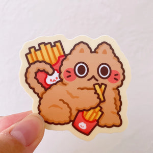 French Fry Cat Sticker