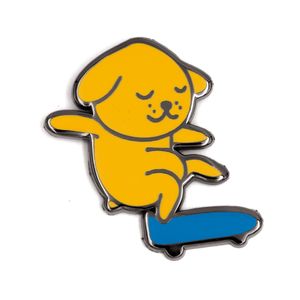 Skateboard Dog Enamel Pin