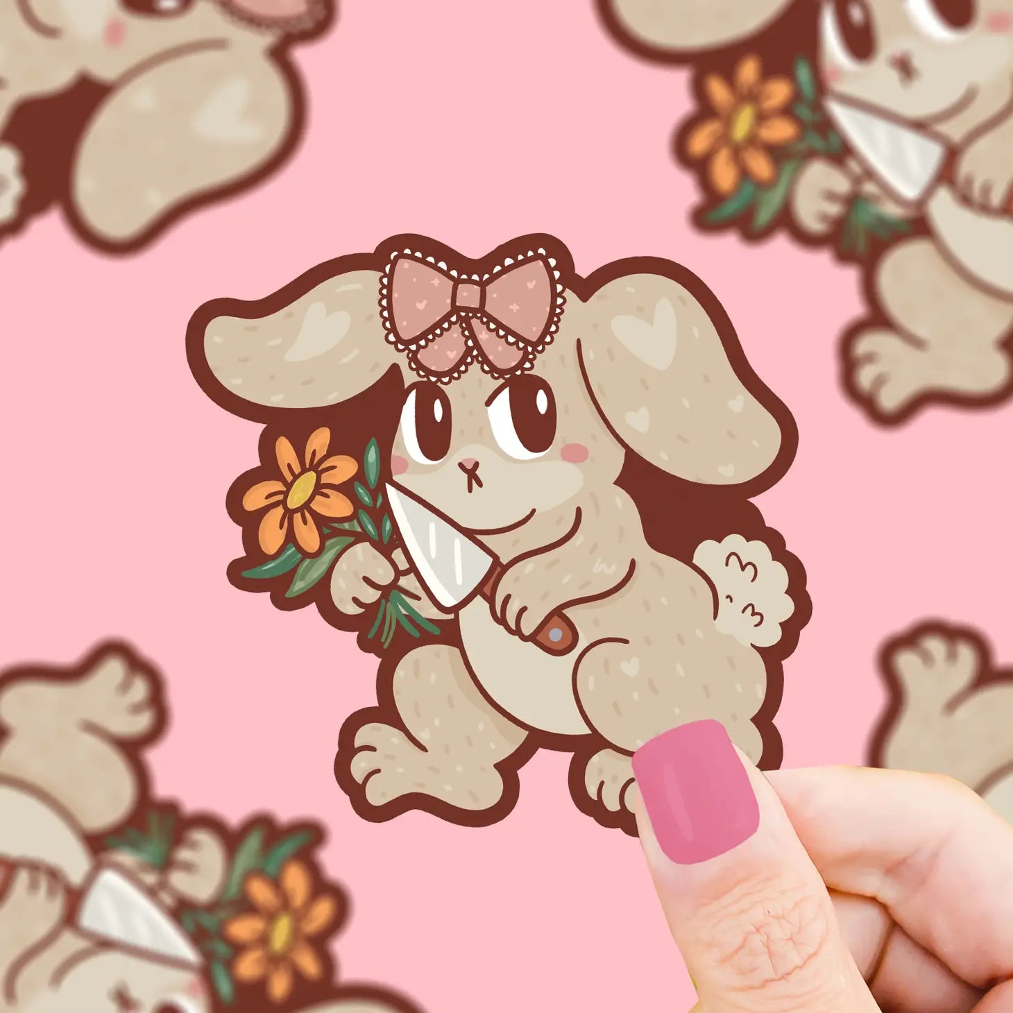 Stabby Rabbit Sticker