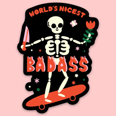 World's Nicest Badass Sticker