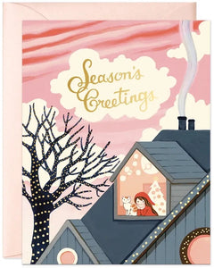Window Girl Greeting Card