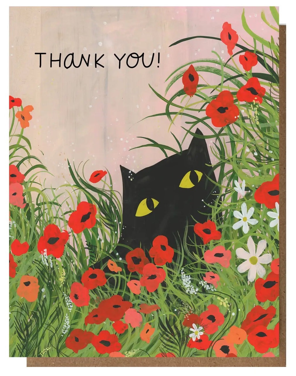 Thank You Flower Kitty Greeting Card