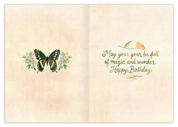 Autumn Flutter Birthday Greeting Card