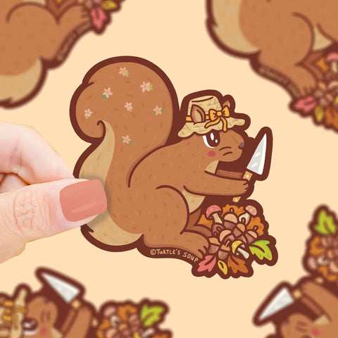 Stabby Squirrel Sticker