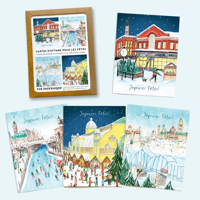 French Ottawa Holiday Cards - Assorted Box of 8
