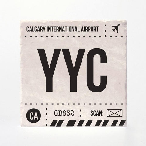 Calgary Airport Code Tile Coaster