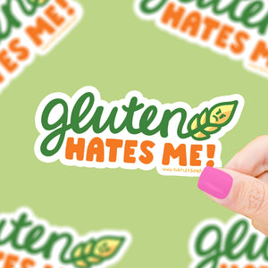 Gluten Hates Me Sticker
