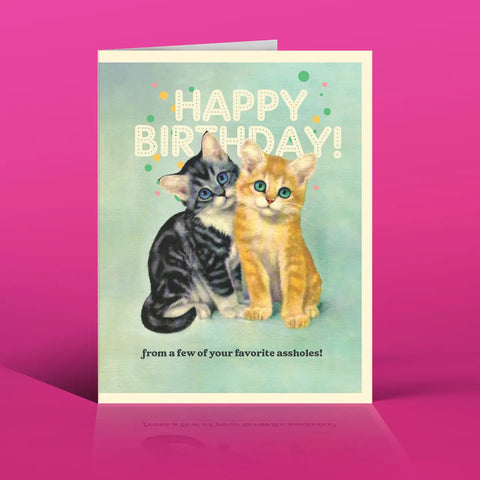 Asshole Cats Greeting Card