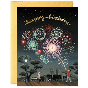 Fireworks Birthday Greeting Card