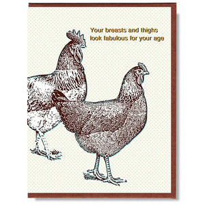 Fabulous Breasts and Thighs Greeting Card