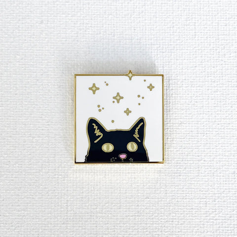 Starry Night Cat Enamel Pin
