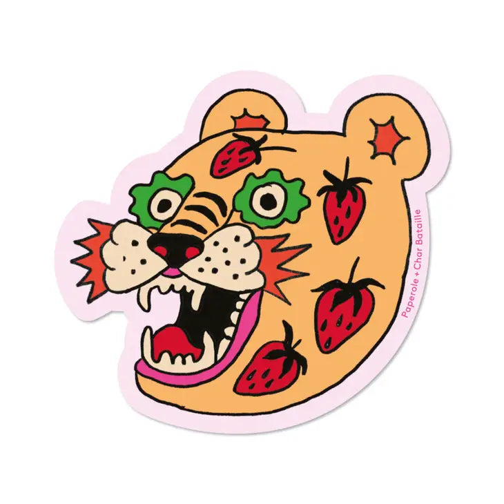 Strawberry Tiger Sticker