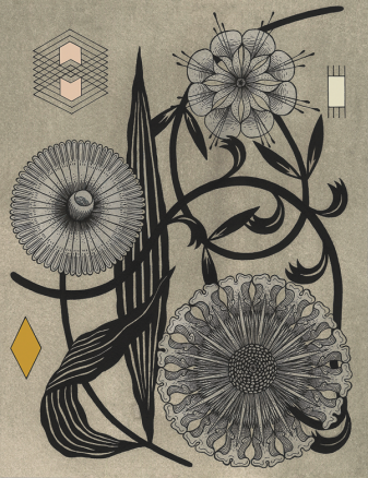 Floral Geometry Greeting Card