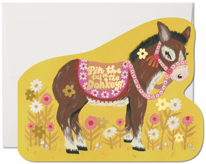 Pin The Tail Donkey Greeting Card