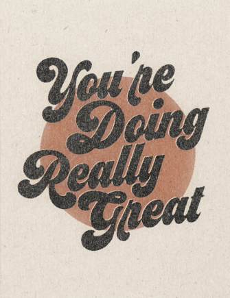 You're Doing Great - Red Cap Greeting Card - Ottawa, Canada