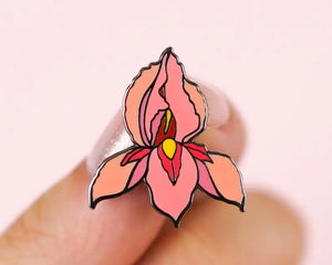 Pussy Flower Enamel Pin