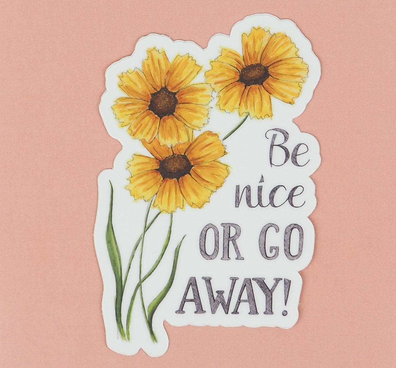 Be Nice Or Go Away Sticker