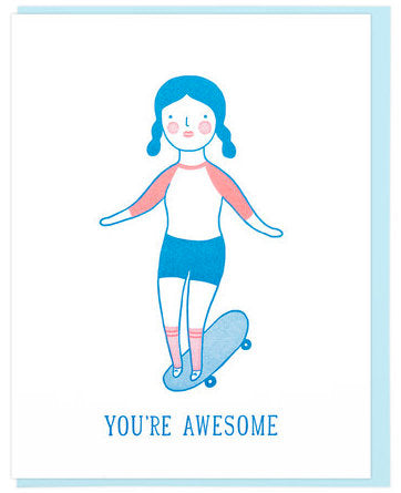 Awesome Skater - Lucky Horse Press Greeting Card - Ottawa, Canada